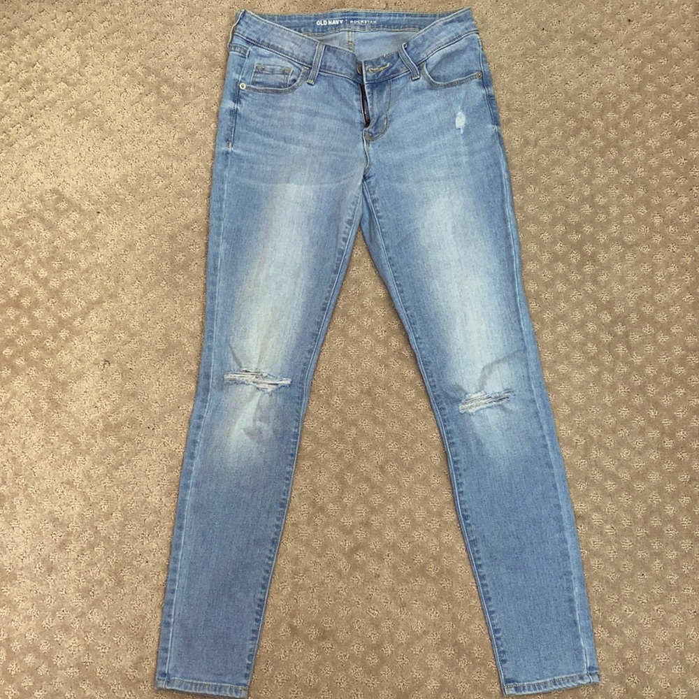 Old Navy rockstar low rise ripped jeans